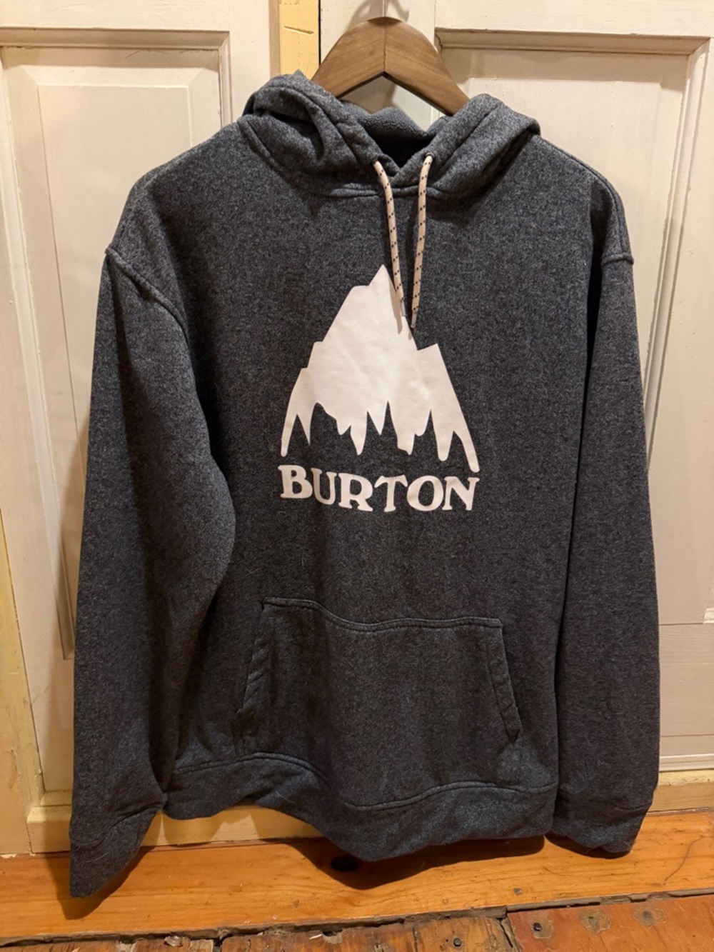 Burton Dark Gray Hoodie with White Mountain Logo